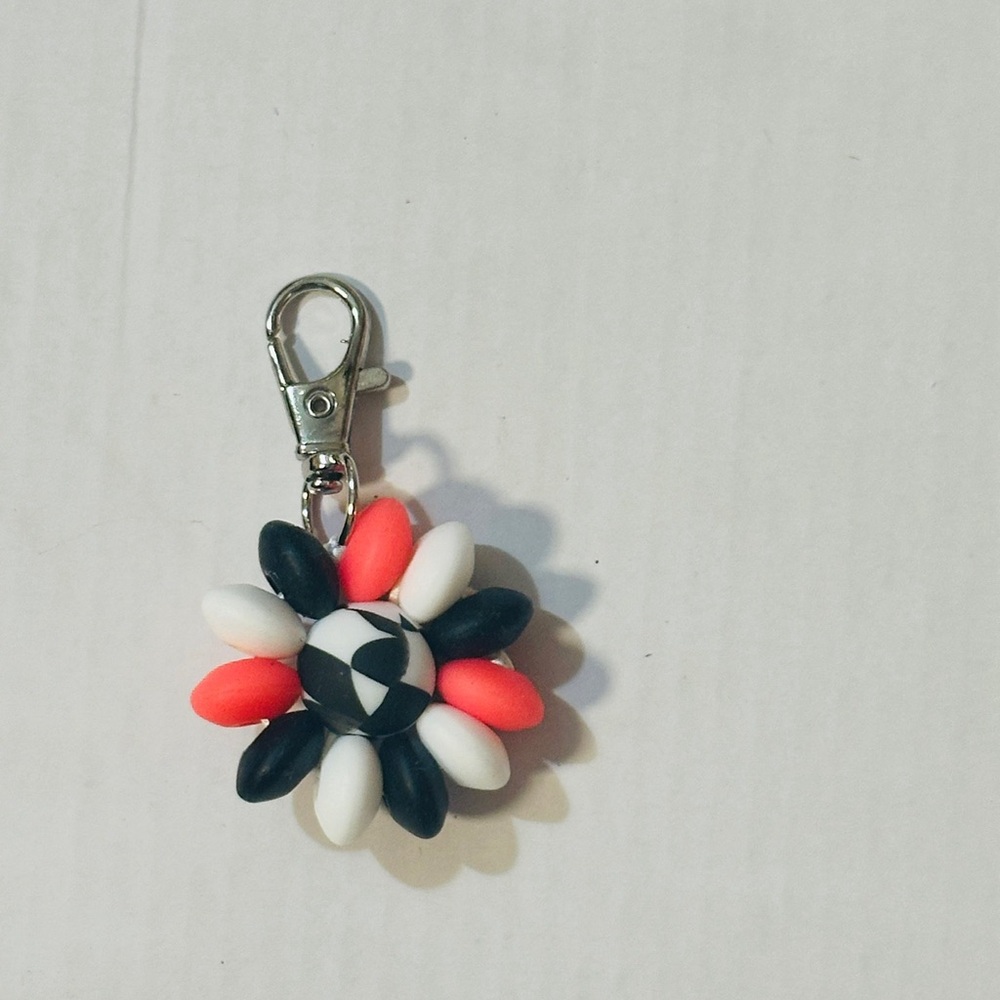 Colorful Flower Keychain Charm